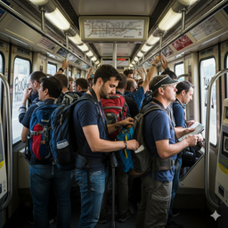 مترو روما مزدحم