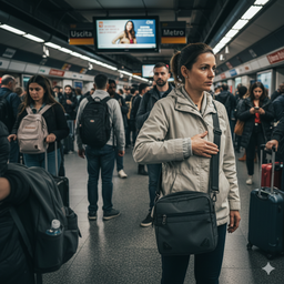 حقيبة أمامية ضد النشالين