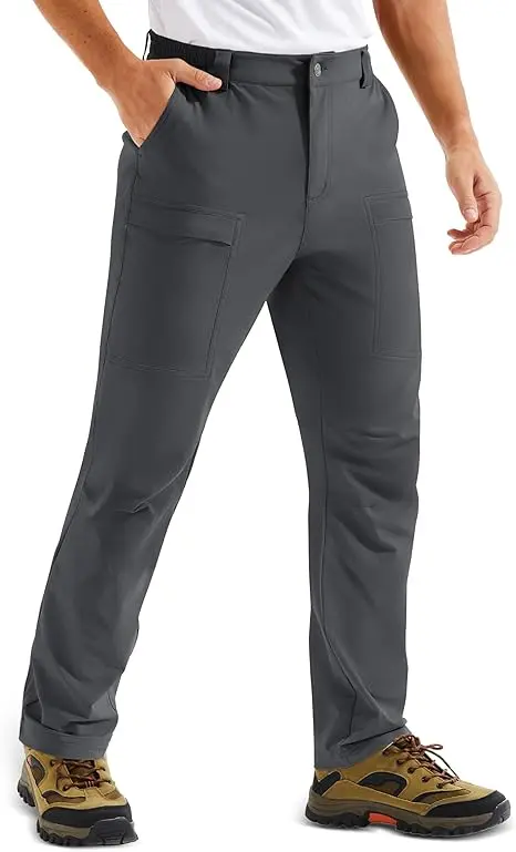 بنطال رجالي للمشي لمسافات طويلة من MAGCOMSEN (خفيف الوزن، سريع الجفاف، 7 جيوب، مقاوم للماء ومضاد للتمزق) / MAGCOMSEN Men's Lightweight Quick‑Dry Hiking Pants (7 Pockets, Water‑resistant, Ripstop Travel & Work)