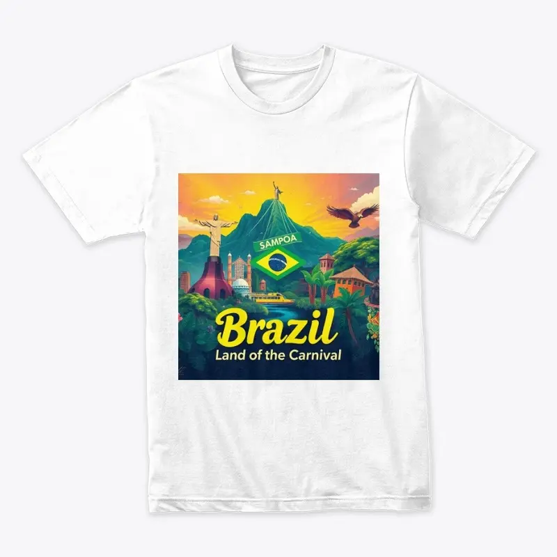 Brazil Vibrant Skyline Art 