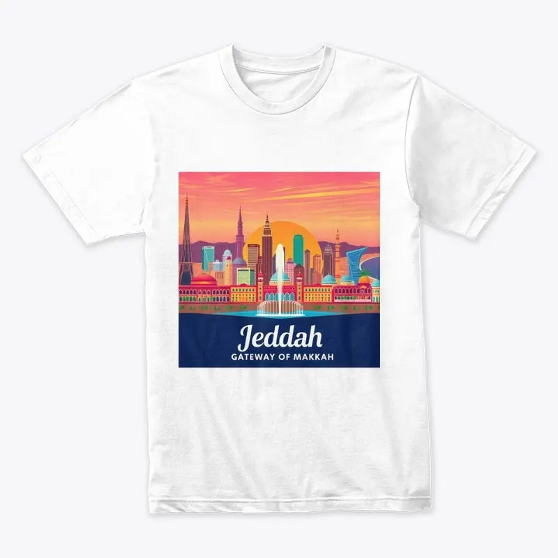 Jeddah Red Sea Bride Skyline Art 