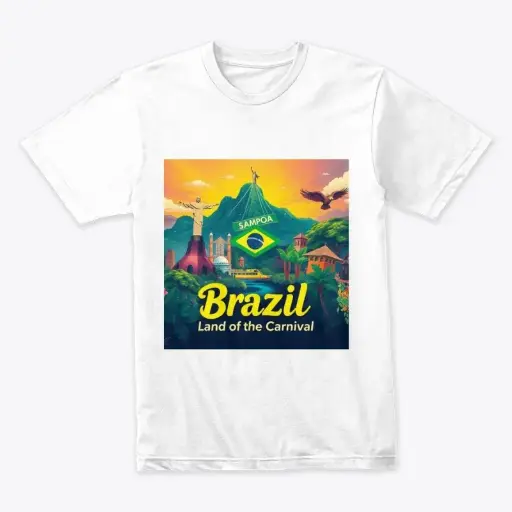 Brazil Vibrant Skyline Art 
